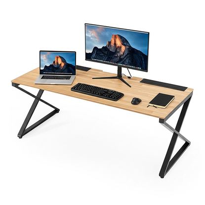 Bàn làm việc có hộp điện 200x80cm gỗ cao su ZD018