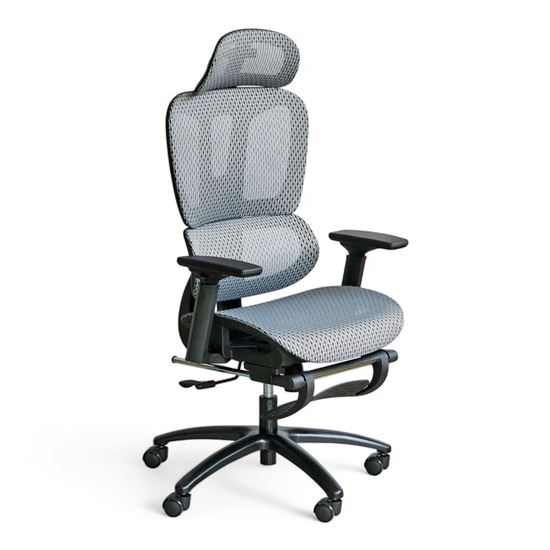 Ghế lưới văn phòng có tựa đầu Ergonomic màu xám HOGVP165