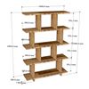 Kệ sách 5 tầng 100x28x150cm gỗ tràm KS68256
