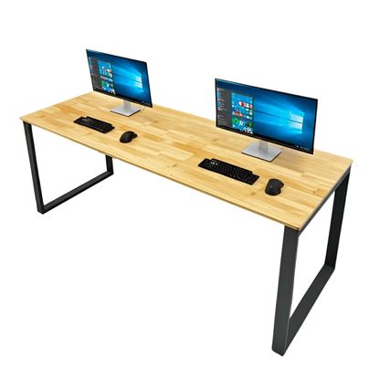 Bàn làm việc 200x70cm gỗ cao su chân sắt hệ Rectang HBRT090