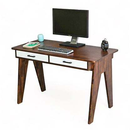 Bàn làm việc có ngăn kéo 120x60cm gỗ tràm chân chữ A BD68118