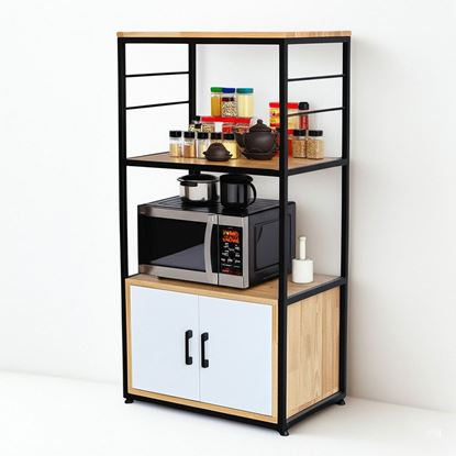 Kệ bếp đa năng 60x40x115cm gỗ cao su KB68048