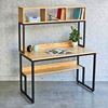 Picture of Combo bàn làm việc liền kệ 120x60x158cm và ghế xoay lưới CB68202