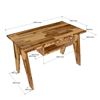 Bàn làm việc có hộp đi dây 120x70cm gỗ tràm chân chữ A SPD68217