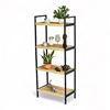 Kệ nhà bếp 4 tầng 64x35x150cm gỗ cao su khung sắt KB68045