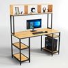Bàn máy tính liền kệ sách 140x60x158cm gỗ cao su FD68059