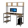Bàn máy tính liền kệ sách 140x60x158cm gỗ cao su FD68059
