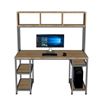 Bàn máy tính liền kệ sách 140x60x158cm gỗ cao su FD68059