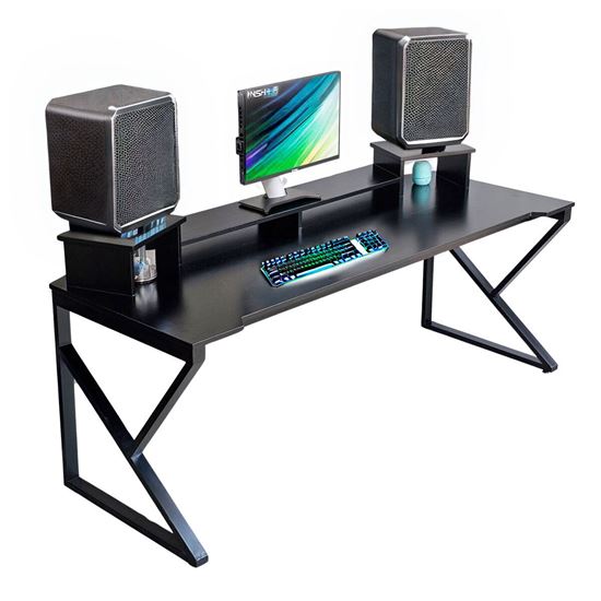 Bàn Studio 200x80x90cm gỗ cao su chân sắt lắp ráp chữ K SD68016