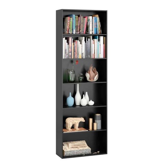 Kệ sách 6 tầng 60x25x180cm gỗ cao su KS68239