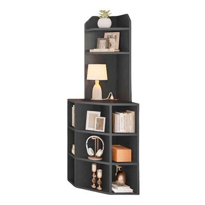 Kệ sách góc tường 50x50x160cm gỗ cao su KS68240