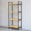 Kệ nhà bếp 4 tầng 64x35x150cm gỗ cao su khung sắt KB68045