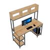 Bàn máy tính liền kệ sách 140x60x158cm gỗ cao su FD68059