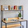 Bàn máy tính liền kệ sách 130x60x158cm gỗ cao su FD68064
