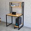 Bàn máy tính liền kệ 85x60x140cm gỗ cao su FD68065