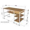 Bàn làm việc 140x60cm chân kết hợp kệ sơn màu BD68114