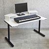 Bàn phòng thu StudioDesk 140x80cm gỗ tự nhiên chân sắt tròn SD68017