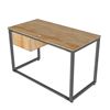 Bàn có ngăn kéo 120x60cm gỗ cao su chân sắt BD68116