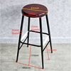 Picture of Ghế bar mặt gỗ tròn chân sắt sơn tĩnh điện GBSK017