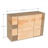 Tủ trang trí cửa lùa 120x37x80cm gỗ cao su KTB68177