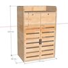 Tủ để giày giày 60x40x100cm gỗ cao su KG68074