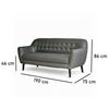 Ghế sofa băng nệm bọc vải silimi SFB68087