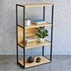 Kệ sách 4 tầng 60x30x110cm gỗ cao su khung sắt KS68227