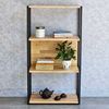 Kệ sách 4 tầng 60x30x110cm gỗ cao su khung sắt KS68227