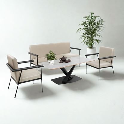 Combo bộ bàn ghế Sofa bọc nệm da simili CBSF68052