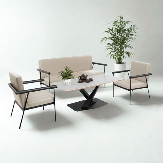 Combo bộ bàn ghế Sofa bọc nệm da simili CBSF68052