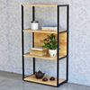 Kệ sách 4 tầng 60x30x110cm gỗ cao su khung sắt KS68227