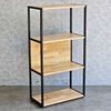 Kệ sách 4 tầng 60x30x110cm gỗ cao su khung sắt KS68227