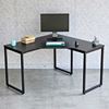 Bàn làm việc góc L 120x120cm gỗ cao su chân sắt lắp ráp sơn màu CD68024