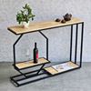 Bàn console 120x30x81cm gỗ cao su khung sắt CST073