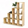 Kệ sách hình bậc thang 120x25x120cm gỗ cao su KS68231
