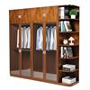Hệ tủ quần áo 220x55x220cm gỗ cao su cửa kính TQA68047