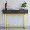 Bàn console có ngăn kéo 100x30x82cm gỗ cao su khung sắt CST074