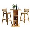 Picture of Combo bàn bar vuông 70cm và 2 ghế bar gỗ CBCF304