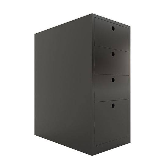 Tủ cá nhân 4 ngăn kéo 58x35x72cm gỗ cao su sơn màu TCN68049