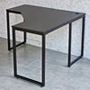 Bàn làm việc góc L 120x120cm gỗ cao su chân sắt lắp ráp sơn màu CD68024