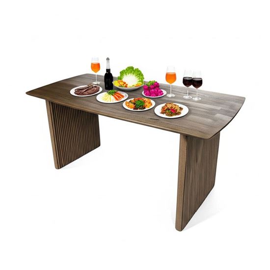 Bàn ăn chữ nhật chân gỗ 160x80cm gỗ Ash cao cấp BA68191