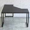 Bàn làm việc góc L 120x120cm gỗ cao su chân sắt lắp ráp sơn màu CD68024