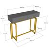 Bàn console có ngăn kéo 100x30x82cm gỗ cao su khung sắt CST074
