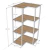 Kệ góc tường 60x60x120cm gỗ plywood khung sắt KGT68027