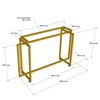 Bàn console có ngăn kéo 100x30x82cm gỗ cao su khung sắt CST074