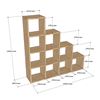 Kệ sách hình bậc thang 120x25x120cm gỗ cao su KS68231