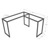 Bàn làm viêc góc chữ L 120x120cm gỗ cao su chân lắp ráp CD68025