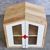Tủ thuốc y tế gia đình 40x30x49cm cửa kính gỗ cao su TTYT001