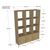 Kệ trang trí ô vuông 110x25x150cm gỗ plywood KTB68158