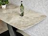 Bàn ăn 140x80cm mặt đá ceramic cao cấp chân sắt BA170